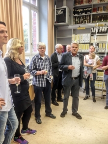 Die OrganisatorInnen und RednerInnen (v. l. Nadine Beck, Karen Höhl, Manfred Günther, Katrin Tölg mit Töchterchen Hanna auf dem Arm)